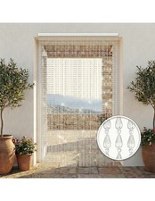 Tenda a Fili con Perline Trasparenti per Porta e Finestra - Asta PVC e Fili in P