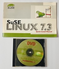 SuSE Linux Professional 7.3 DVD w/ Original Quick Install Manual 2002 Vintage OS