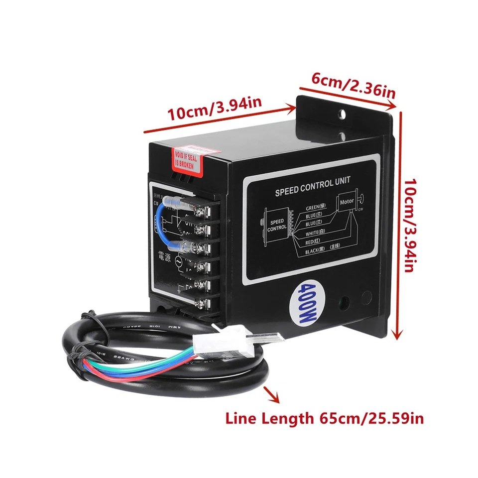 400W AC Motor Speed Controller Unit Speed Pinpoint Regulator 220V 50Hz 60Hz US52 - Bild 2 von 4