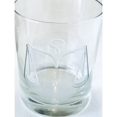 Sterling Cut Whiskey Glasses With Etched Scales Set of 4 Scales Of Justice Libra