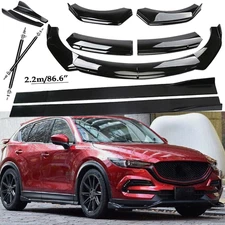 Front Bumper Lip Spoiler Side Skirts Rear Glossy Black For Mazda CX3 CX-30 CX