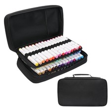 60 Slot Marker Organizer Case Large Pencil Pouch Big Capacity Pen Holder Bag