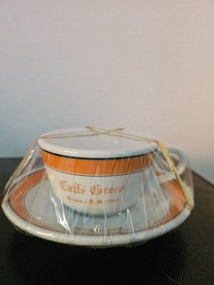 Cafe Greco Cup and Saucer Set New In Wrapper RARE!