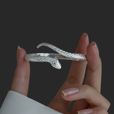 925 Sterling Silber Armband in Schlangenform für Damen