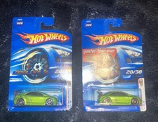 Hot Wheels 2006 First Edition #28/38 Honda Civic Si Green Fte Lot Of 2 Variation