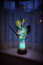 Lampada LED Fibra Ottica Fiori Multicolore | Luce Notturna Decorativa Decorazione Casa Regalo