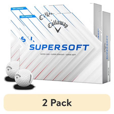  2 pack Callaway SuperSoft 2025 Golf Balls 12pk, White
