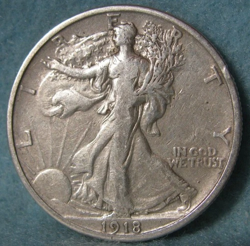 1918 Walking Liberty Half Dollar — photo from the most recent tracked eBay sale