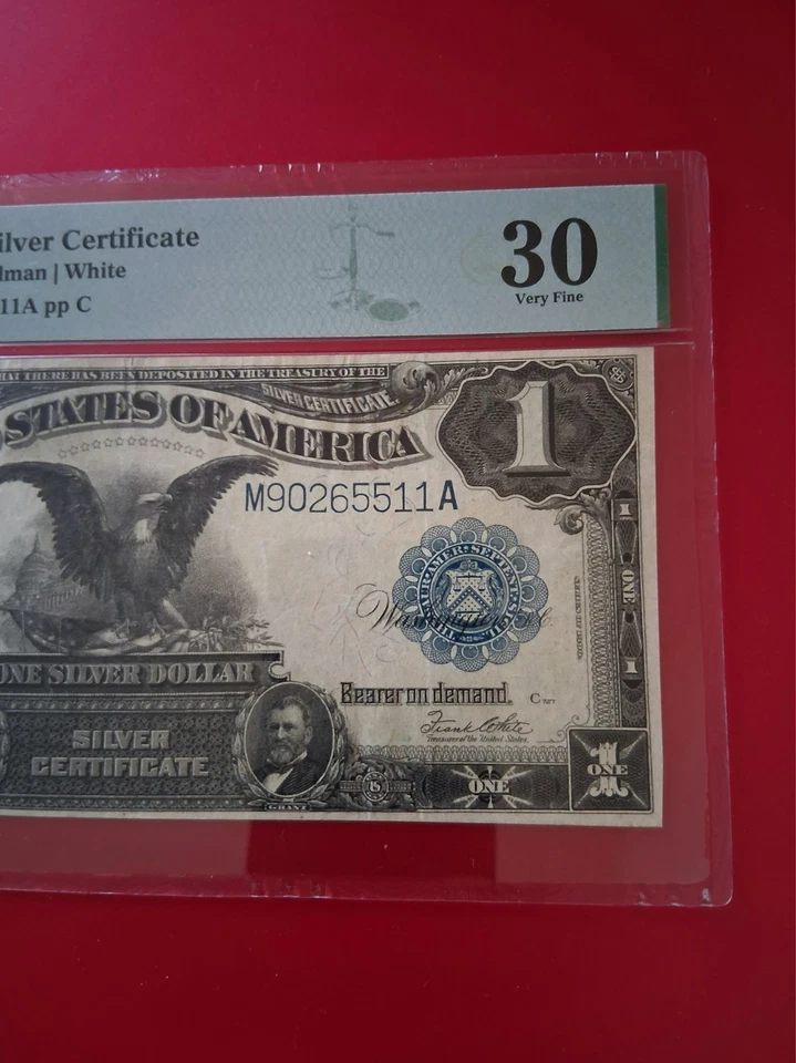 US 1899 $1 Silver Certificate Speelman/White FR 236 PMG 30 - Image 2 of 4