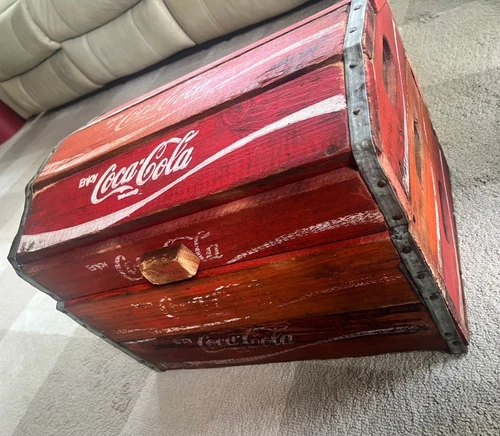 👠👠Vintage Wooden Storage Box made from Red Original Coca-Cola Crates
