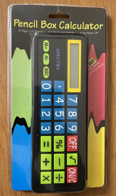 Vintage NEW Spectra Pencil Box Calculator
