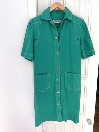 Celine, Abito donna verde denim vintage Celine taglia 40