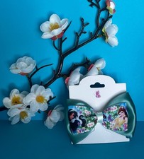Girls Green Hair Bow Disney Princess Belle Ariel Fabric One Size