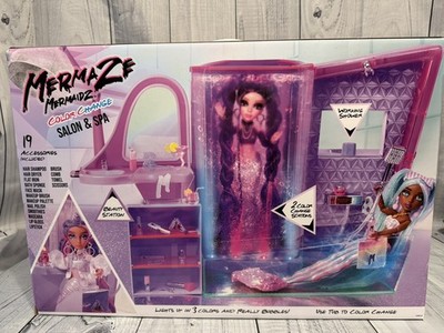 2022 Mermaze Mermaidz Color Change Salon & Spa Playset Lights & Working Shower