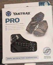 Yaktrax YT08011 Pro Ice and Snow Traction Device Shoe, Size Small - Black