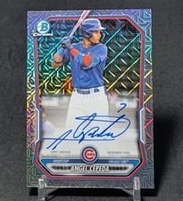 Angel Cepeda Auto Chrome Mojo Refractor Prospect Rookie 2026 Bowman Card Cubs