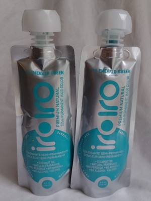 Iroiro Semi-Permanent Hair Dye Emerald Green Vegan Natural Fragrance 4 fl oz