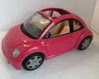 2000 Mattel Barbie Volkswagen VW Pink Beetle Car Bug With Rose Vintage