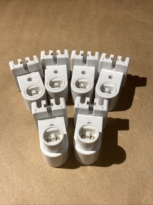 Kulka 1548 Tombstone Lamp Holder HO Fluorescent Lot of 6 Spring End 2 Fixed 4