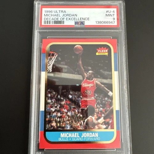1996-97 Fleer Premiere Ultra Decade 1986 Reprints Michael Jordan #U-4 PSA 9