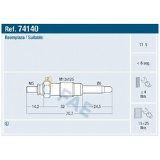 6x Glühkerze für Opel Omega B V94 | 24441060