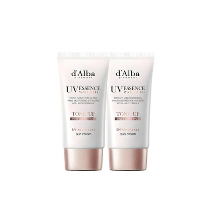 d'Alba UV Essence Waterfull Tone-Up Pink Correcting Sun Cream 50ml x2 K-Beauty
