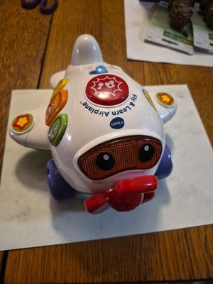 Vtech Interactive Musical Fly&Learn Airplane Toy Lights Sounds Baby Push Pull