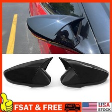 For Hyundai Elantra 2011-16 Horn Ox Rearview Mirror Cover Cap With Turn Signal