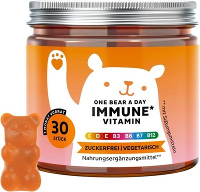 Vitamin Gummies Mit Vitamin D, E, C, B6, B12, Niacin, Biotin Bears,30 Stück