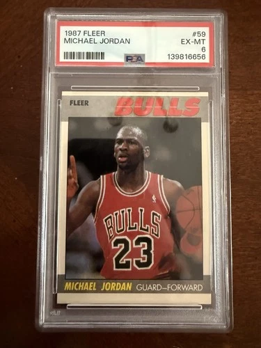 Fleer 1987-88 Michael Jordan #59 PSA 6 Chicago Bulls Basketball Trading Card