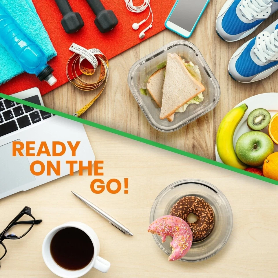 NutriChef 24-Piece Superior Glass Food Storage Containers Set, Stackable Design - Image 4 of 4