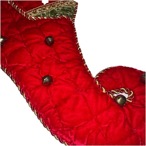 Frontgate Yuletide Quilted Toe Christmas Stocking “Virginia” - Picture 6 of 19