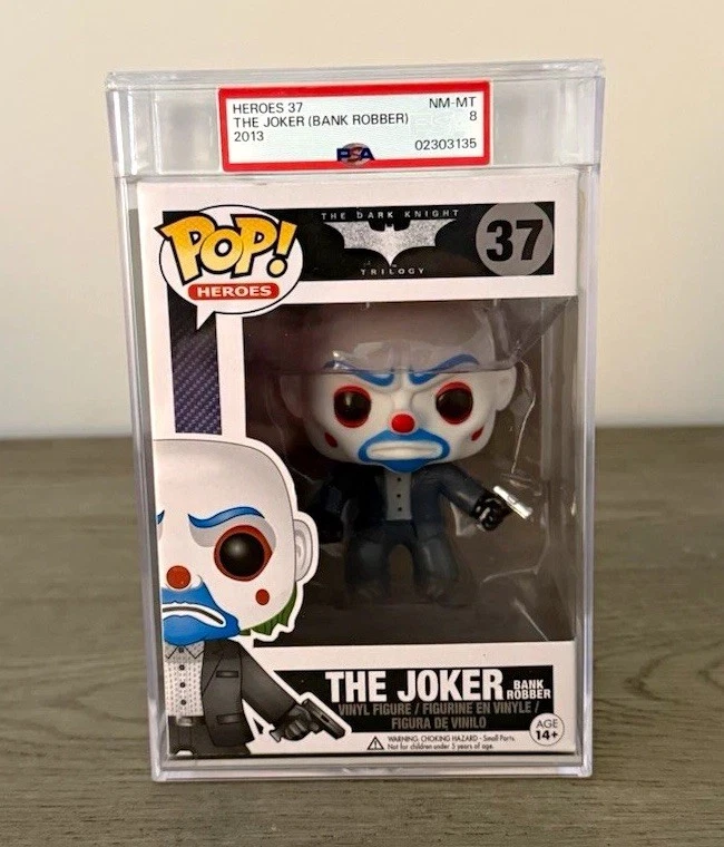 PSA Funko Pop! Heroes Dark Knight Trilogy Joker Bank Robber #37 PSA Graded