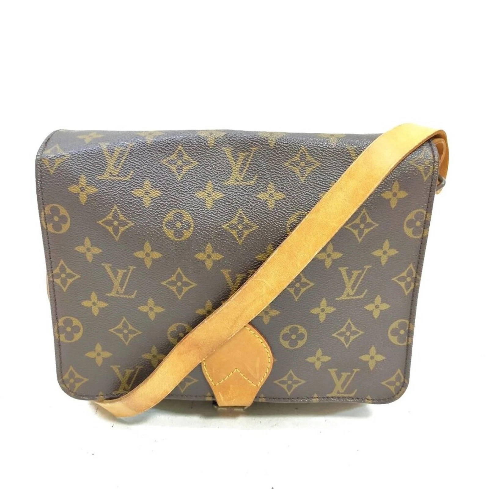 Authentic Louis Vuitton Cartouchiere GM Monogram Shoulder Bag 225-112025