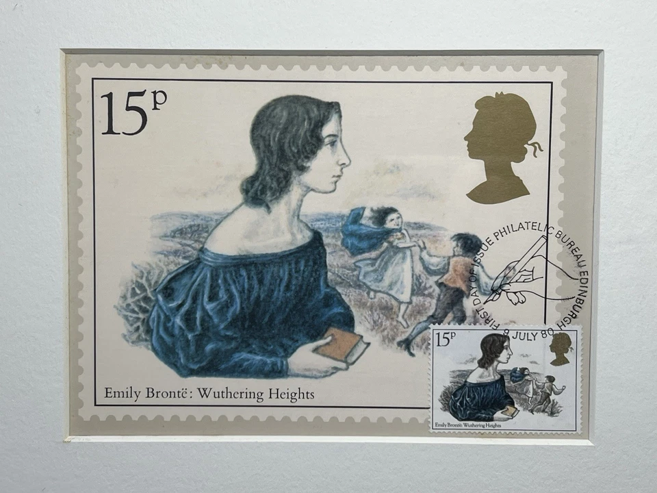 4 1ST DAY COVER CARDS 1980 PHQ44 FAMOUS PEOPLE AUTHORESSES BRONTE ELIOT GASKELL - Image 3 of 4