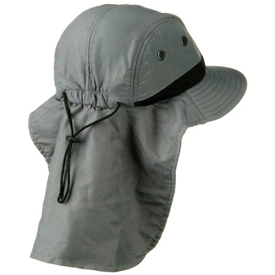 Outdoor Flap Hat *GRAY GREY* Neck Covers Flap with Sun Protection