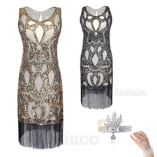 1920s Flapper Dress Great Gatsby Downton Party Vintage Fringeds Tassels Dresses