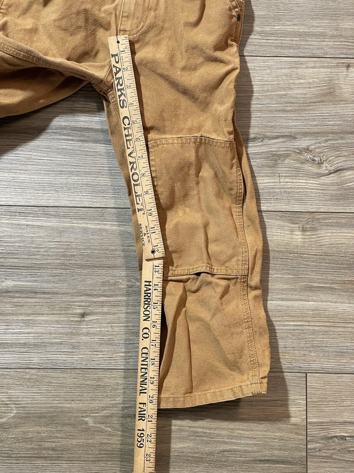 Carhartt Overalls Youth 6 Brown Double Knee Duck Canvas Workwear READ