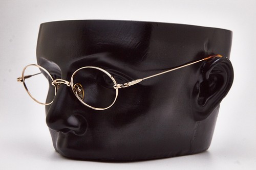 1990s oval vintage eyeglasses TAXI mod.2120 oval gold frame steampunk eyewear - Picture 10 of 10