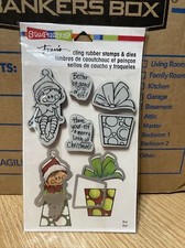 stampendous rubber stamps Seated Elf Christmas