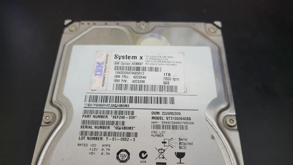 Seagate Barracuda ST31000640SS 1TB 7.2K RPM SAS 3Gb/s 16MB 3.5" Server Drive - Image 2 of 3