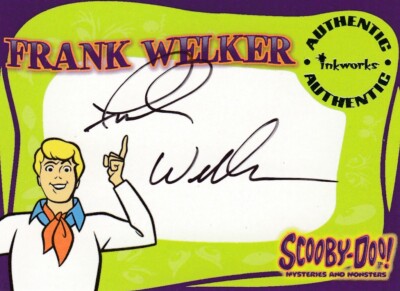 Scooby Doo Mysteries and Monsters Frank Welker as Fred Jones A4 Autograph  Card