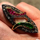 Victorian 0.98ctw Rose Cut Diamond Gemstone Studded Silver Gorgeous Ring Jewelry