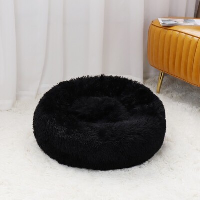 Süper yumuşak Pet kedi yatak peluş tam boy yıkanabilir sakin yatak Donut yatak r