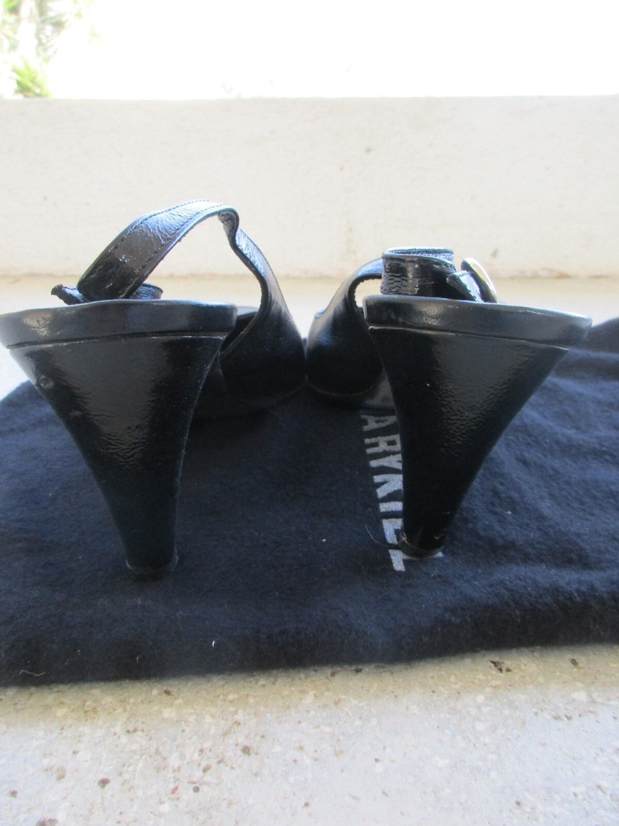 Escarpin Sonia Rykiel Occasion - Pointure 38.5 - Noir Cuir - Bon État (Manque De Brillant Sur Une)
