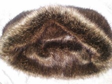 NWT LADIES' BAY SKY FAUX MINK FUR SNOOD SCARF COLLAR BROWN GORGEOUS!
