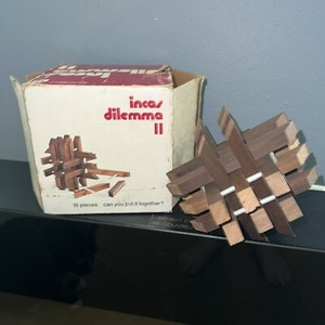 Incas Dilemma II Wooden Puzzle Vintage Mid 70’s Rare