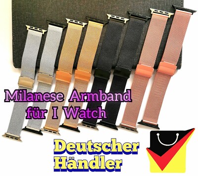 Milanese Armband für Apple Watch 2 I 3 I 4 I 5 I 6 I 7 l SE l 8 l 9 l 10 l Ultra