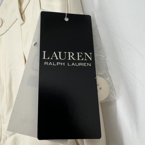 LAUREN Ralph Lauren Women's Relaxed Fit Pleated Trouser Winter Cream Size 4 NWT - 第 7/8 張圖片