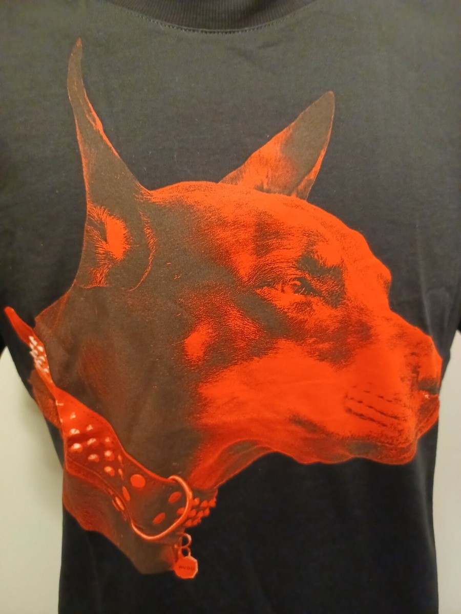 Hugo Dobermann Print Tシャツ HUGO Doberman Print T Shirt Black | Mainline Menswear United